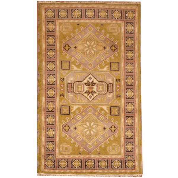 Handmade Herat Oriental Indo Kazak Wool Rug (India) - 3' x 5'