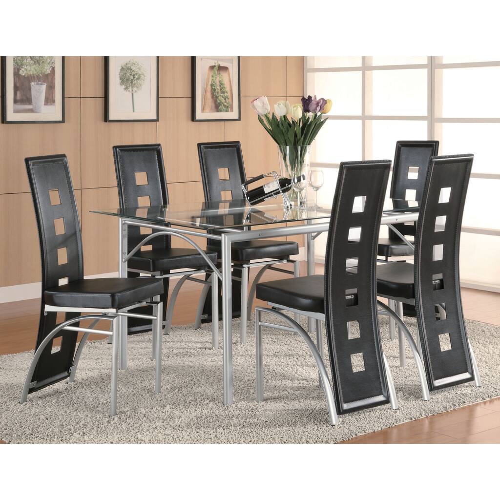Coaster Company Los Feliz Matte Silver - Dining Table - 59" x 35.50" x 30"