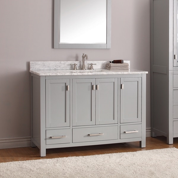 Avanity Modero 49-inch Vanity Combo in Chilled Grey with Top and Sink ...