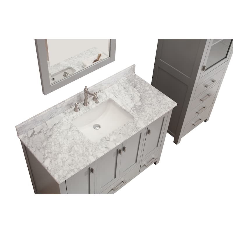 Avanity Modero 49-inch Vanity Combo in Chilled Grey with Top and Sink