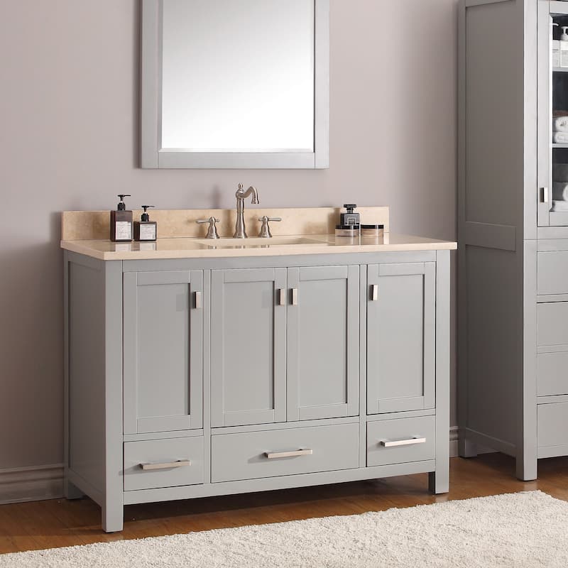Avanity Modero 49-inch Vanity Combo in Chilled Grey with Top and Sink