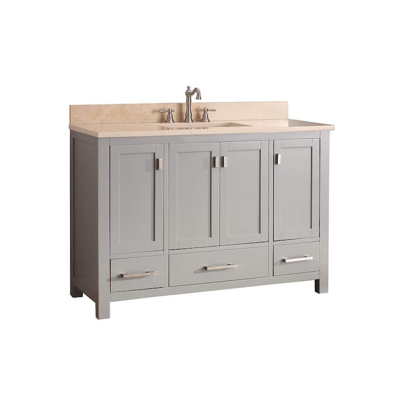 Avanity Modero 49-inch Vanity Combo in Chilled Grey with Top and Sink