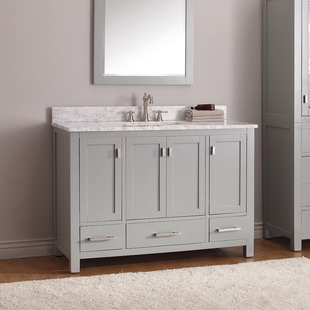 Avanity Modero 49-inch Vanity Combo in Chilled Grey with Top and Sink