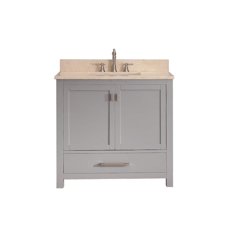 Avanity Modero 37-inch Vanity Combo in Chilled Gray with Top and Sink