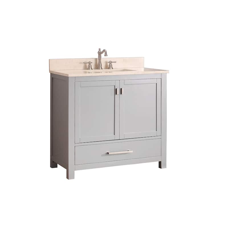 Avanity Modero 37-inch Vanity Combo in Chilled Gray with Top and Sink