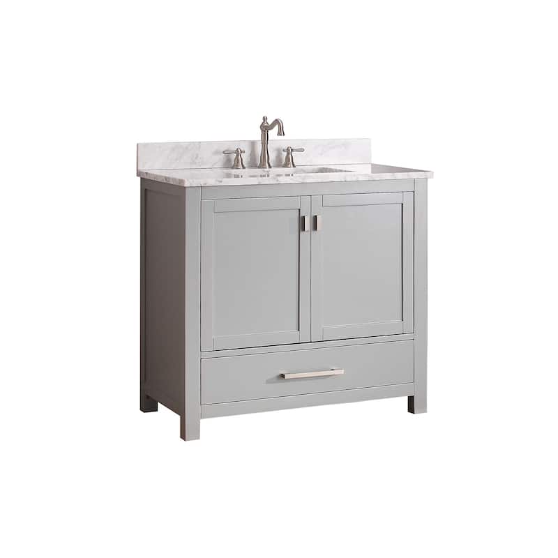 Avanity Modero 37-inch Vanity Combo in Chilled Gray with Top and Sink