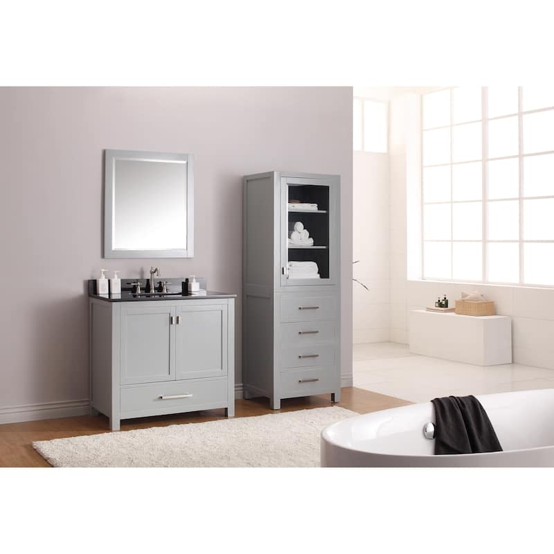 Avanity Modero 37-inch Vanity Combo in Chilled Gray with Top and Sink