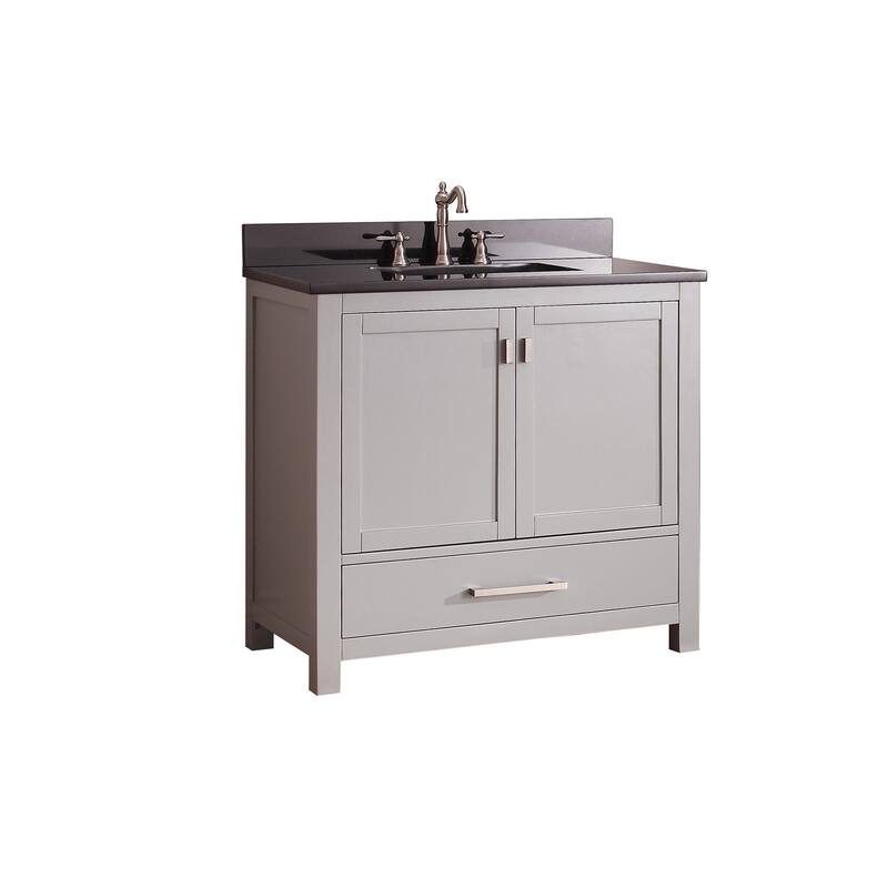 Avanity Modero 37-inch Vanity Combo in Chilled Gray with Top and Sink