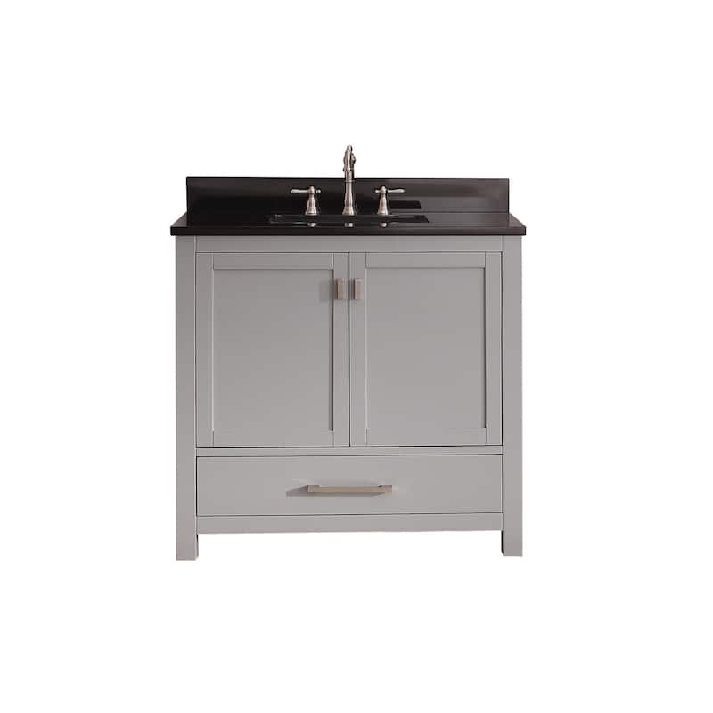 Avanity Modero 37-inch Vanity Combo in Chilled Gray with Top and Sink