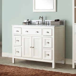 Avanity Hamilton French White 42-inch Vanity Combo with Top and Sink