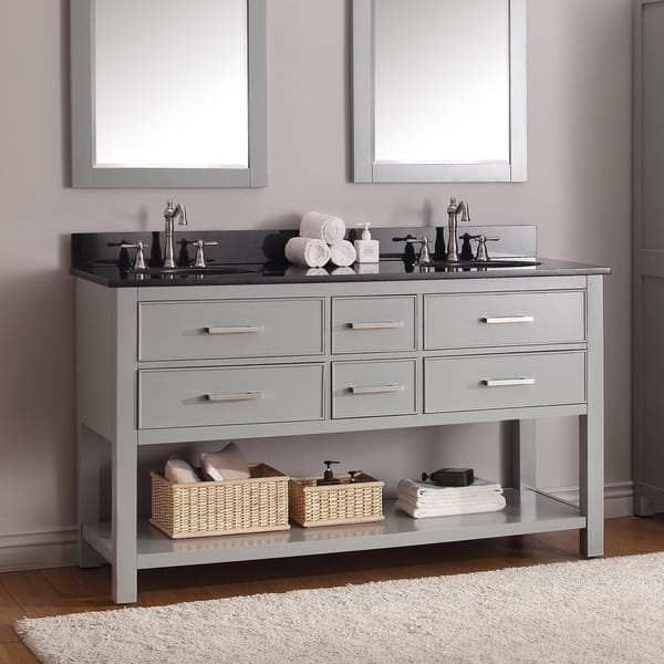 Shop Avanity Brooks 61 Inch Chilled Grey Vanity Combo With Top And