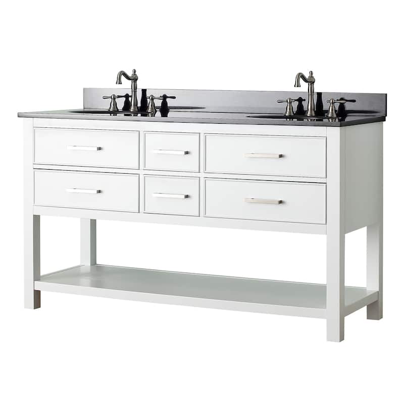 Avanity Brooks 61-inch White Vanity Combo with Top and Sink