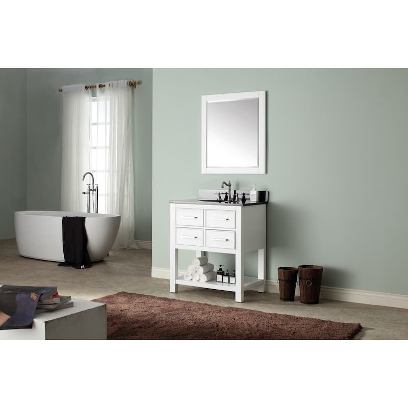 Avanity Brooks 31-inch White Vanity Combo with Top and Sink