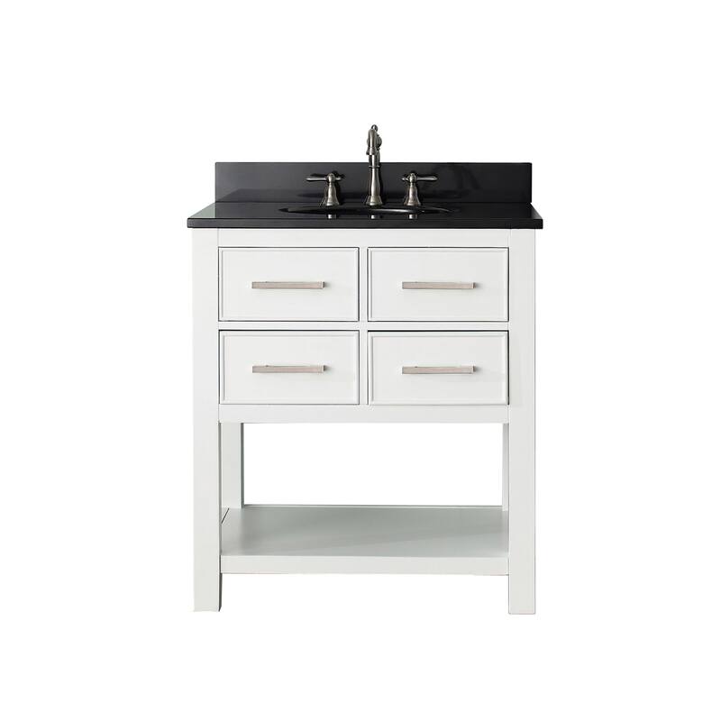 Avanity Brooks 31-inch White Vanity Combo with Top and Sink