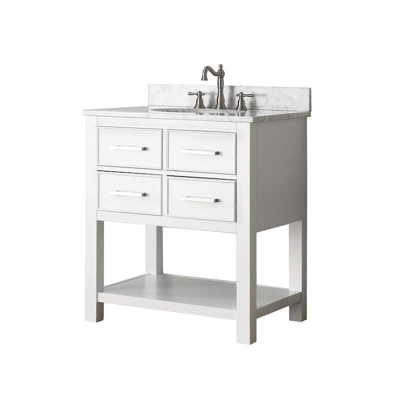 Avanity Brooks 31-inch White Vanity Combo with Top and Sink