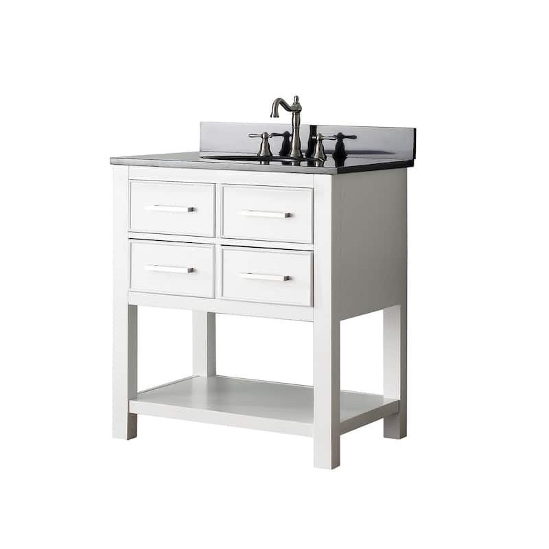 Avanity Brooks 31-inch White Vanity Combo with Top and Sink