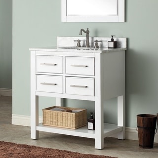 Avanity Brooks 31-inch White Vanity Combo with Top and Sink