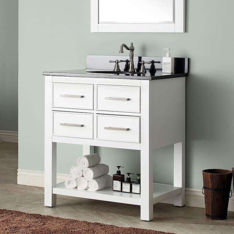 Avanity Brooks 31-inch White Vanity Combo with Top and Sink