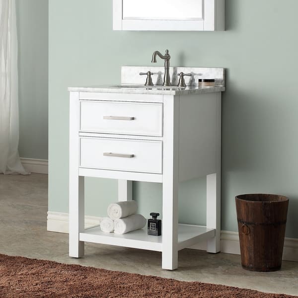 Avanity Brooks White 25 Inch Vanity Combo With Top And Sink Avanity Brooks White 25 Inch