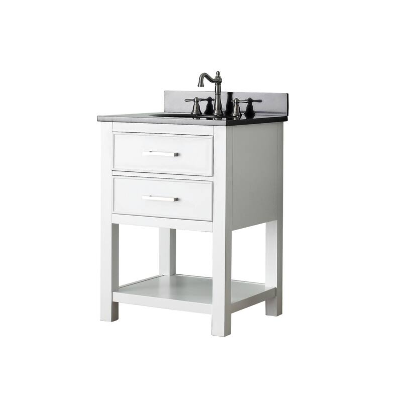 Avanity Brooks White 25-inch Vanity Combo with Top and Sink