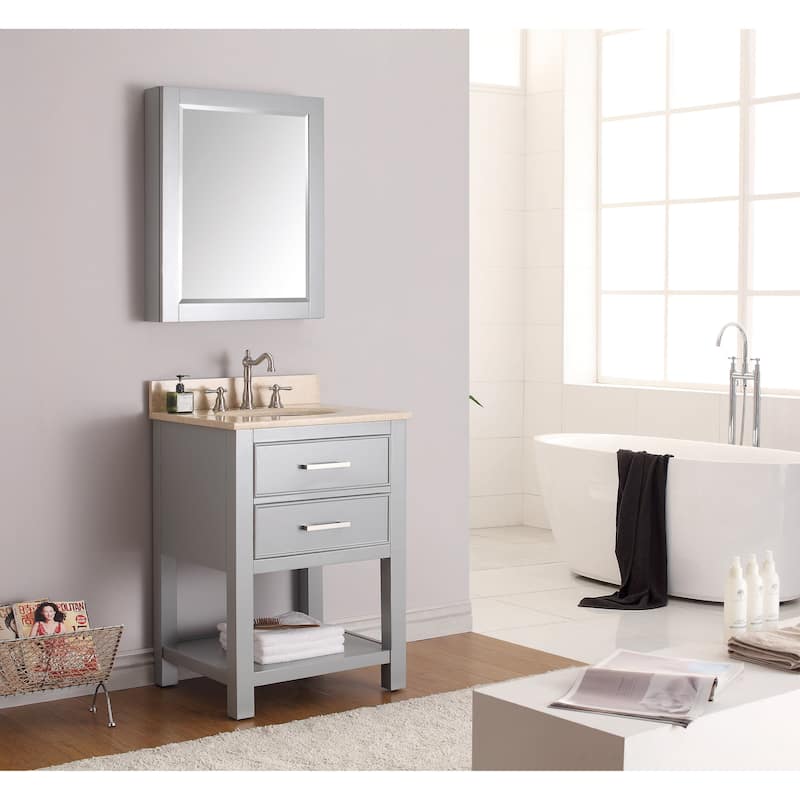Avanity Brooks 25-inch Chilled Gray Vanity Combo with Top and Sink