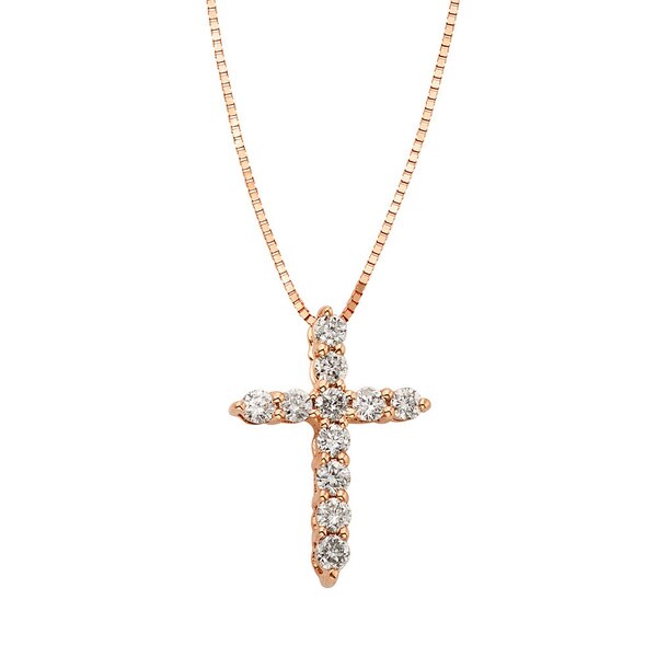 14k Dia-Cut Star Of David W//cross Pendant Best Quality Free Gift Box