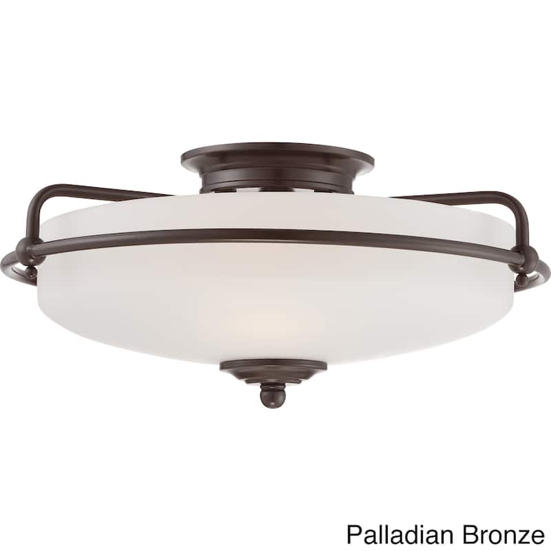 Quoizel Griffin 3-light Large Floating Flush Mount - Palladian Bronze Large Flush Mount