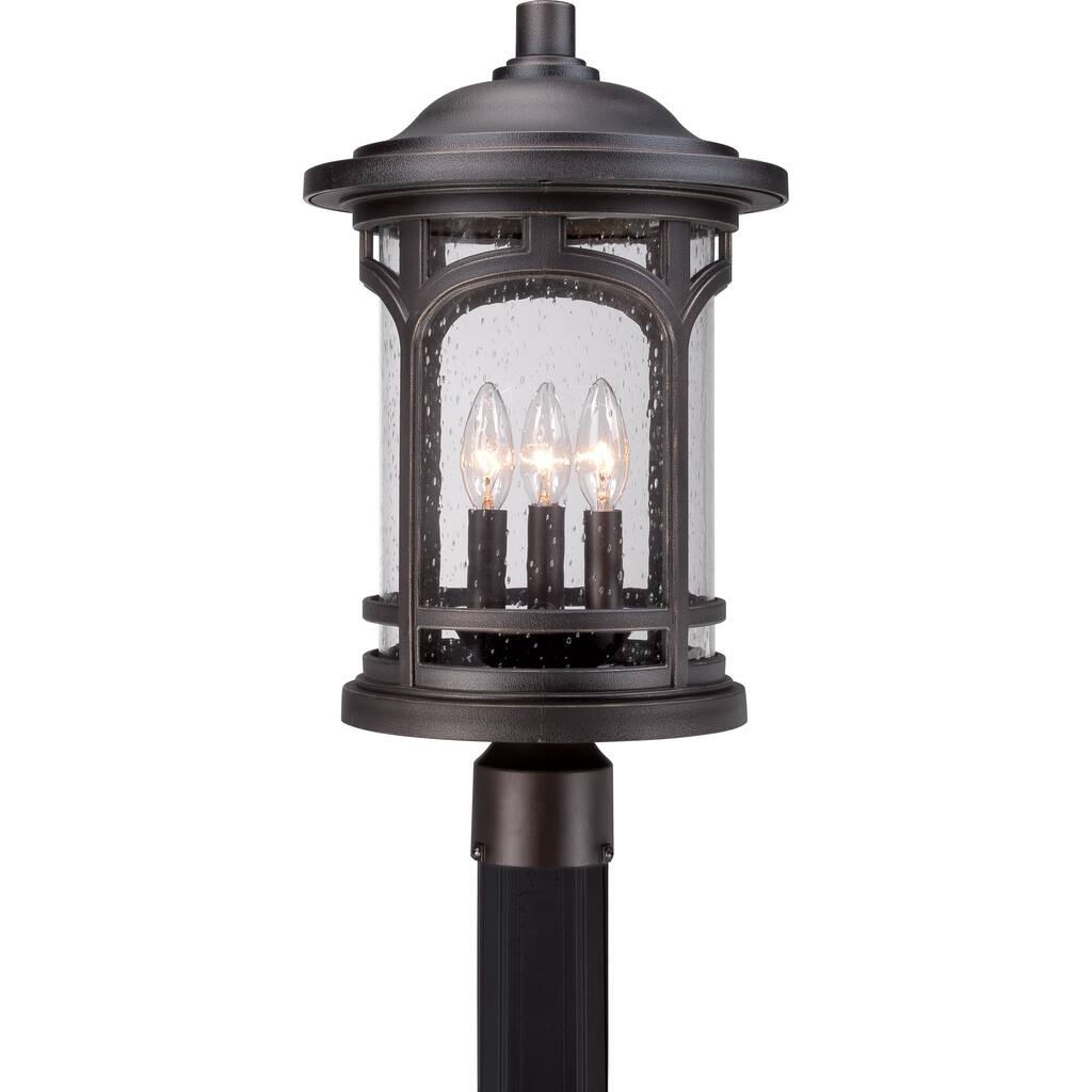 Quoizel Marblehead Palladian Bronze 3-light Large Post Lantern