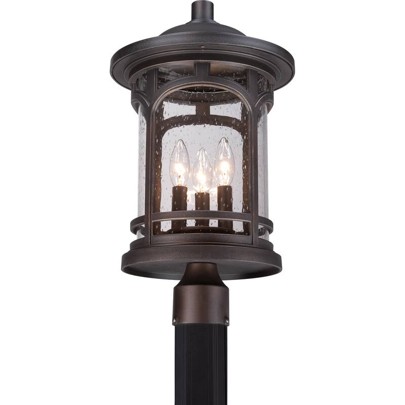 Quoizel Marblehead Palladian Bronze 3-light Large Post Lantern