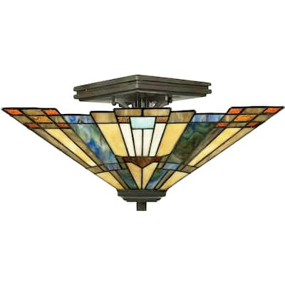 Copper Grove Cornelius 2-light Valiant Bronze Semi-flush Mount