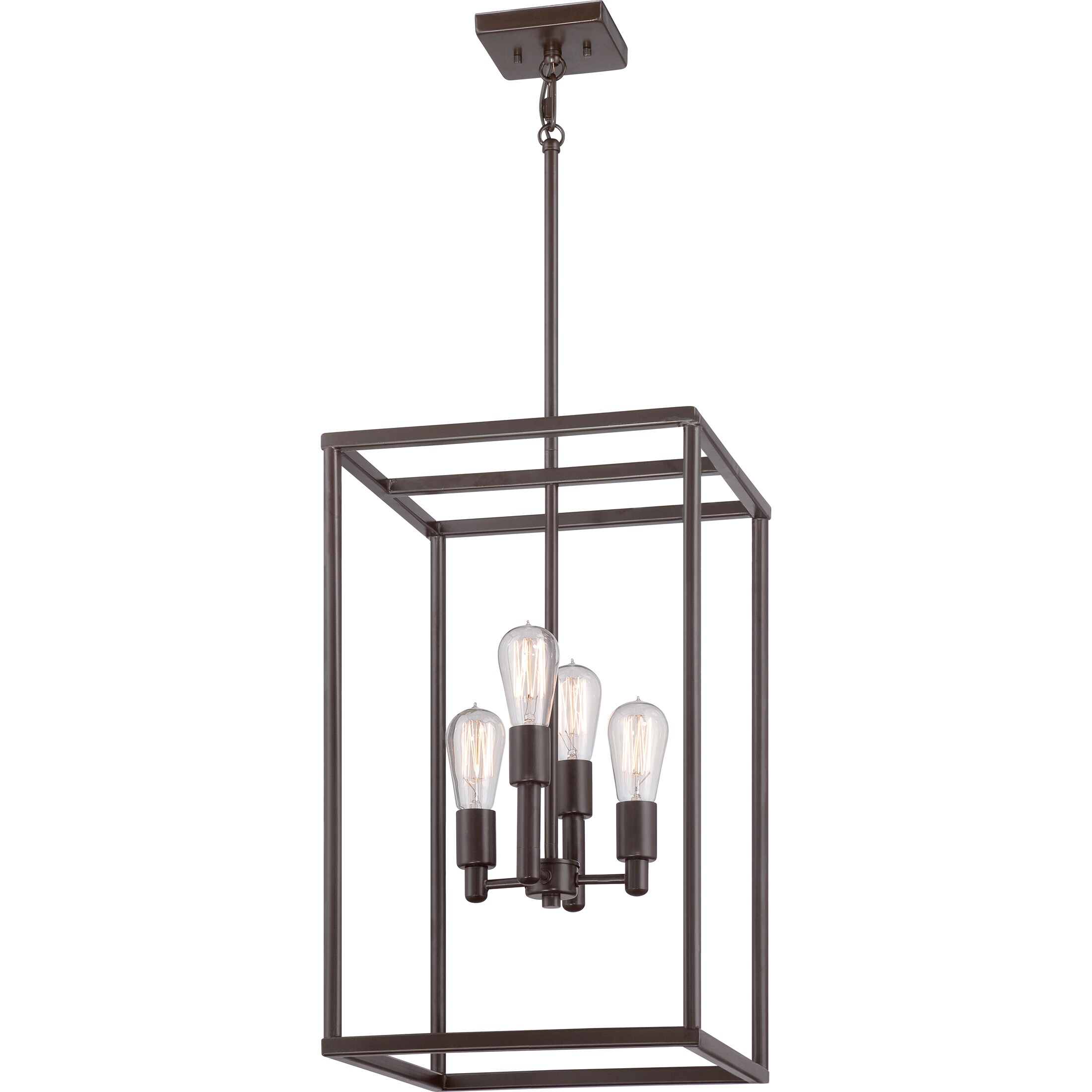 Quoize 'New Harbor' 4-light Western Bronze Cage Chandelier (Incandescent, Bronze, Chandelier) - Chandeliers For Bedrooms by Overstock.com