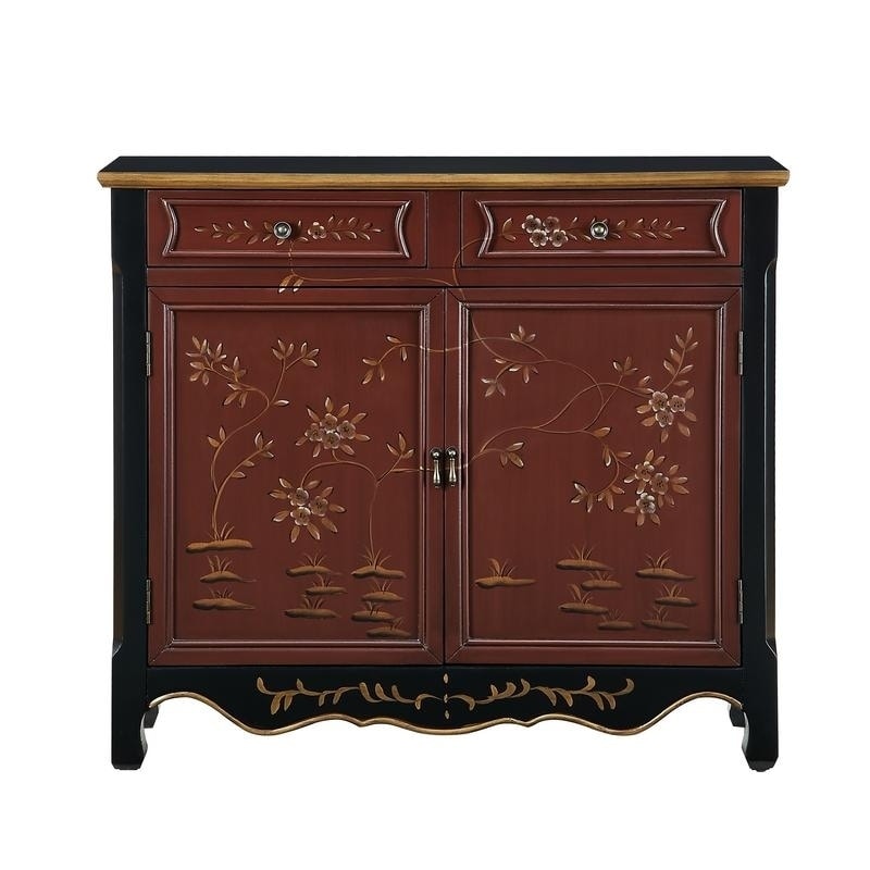 Shop Powell Canton Red Oriental Console On Sale Free Shipping