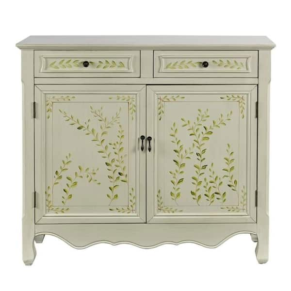 Shop Powell Dover White Hand Painted Console Free Shipping Today