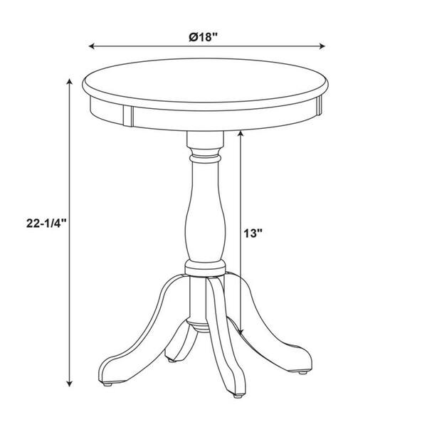 Powell Penelope Round White Table