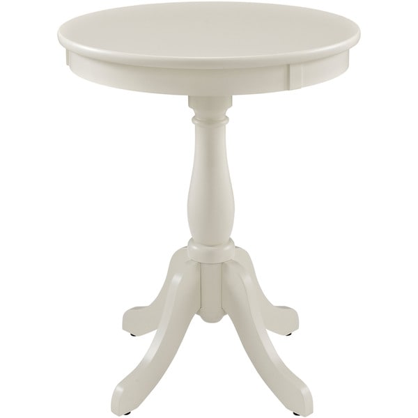 Powell Penelope White Round Modern End Table Free Shipping Powell Penelope White Round Modern End Table