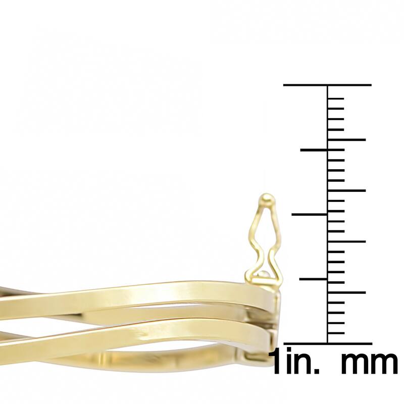 Fremada 10k Yellow Gold 6-mm Wave Design High Polish Bangle