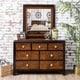 preview thumbnail 2 of 8, Zuza Transitional Walnut 2-piece 7-Drawer Dresser and Mirror Set by Furniture of America