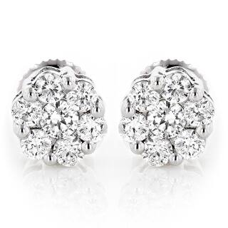 Vs1 Vs2 Up To 5 Carats Diamond Earrings Online At Luxurman 14k Gold 1 2ct Tdw Diamond Cer Stud Earrings
