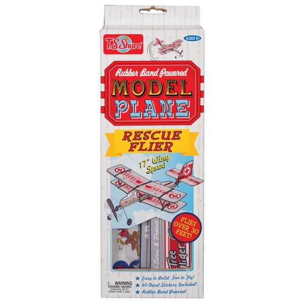 Rubber Band Powered Rescue Flier Model Plane Kit Free Shipping On