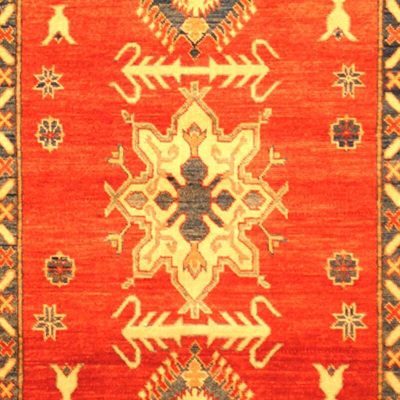 Handmade One-of-a-Kind Kazak Wool Rug (Afghanistan) - 4'5 x 6'2