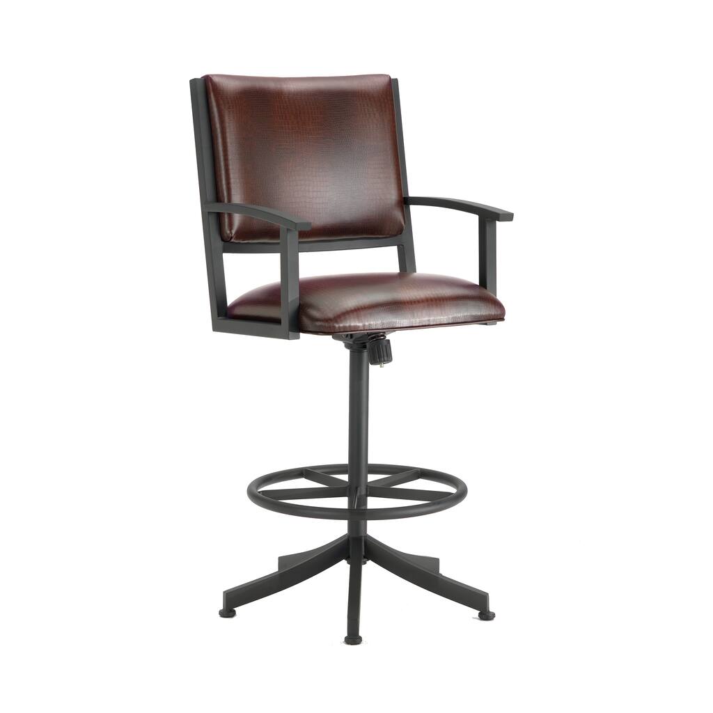 Executive Tilt Swivel Counter Stool with Arms
