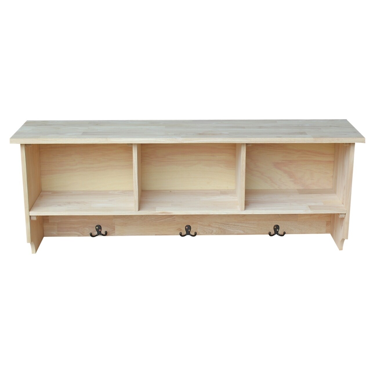 International Concepts Unfinished Wall Shelf Unit With International Concepts Unfinished