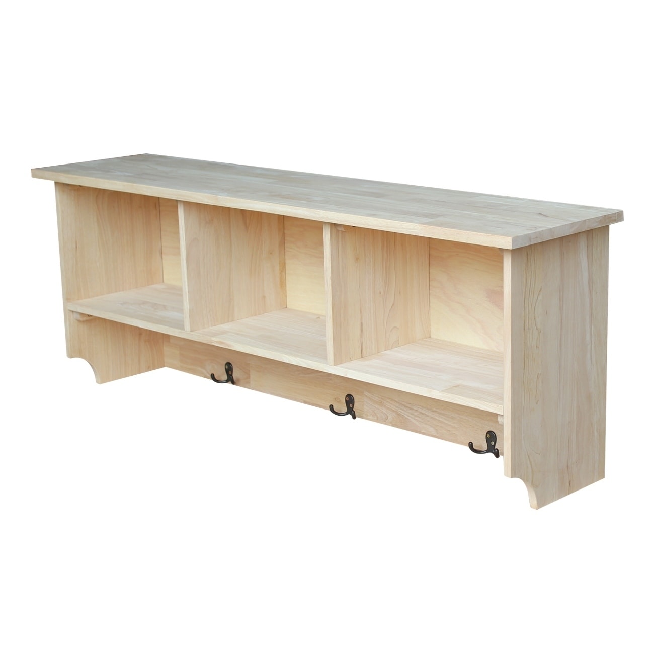 International Concepts Unfinished Wall Shelf Unit With International Concepts Unfinished