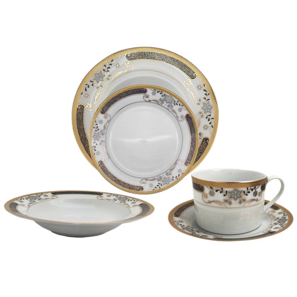 Elegant Floral Patterned 40-piece Dinnerware Set