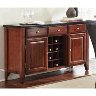 Cherry Finish Buffets Sideboards China Cabinets Online At Greyson Living Bailey Granite Veneer And Medium Cherry Server