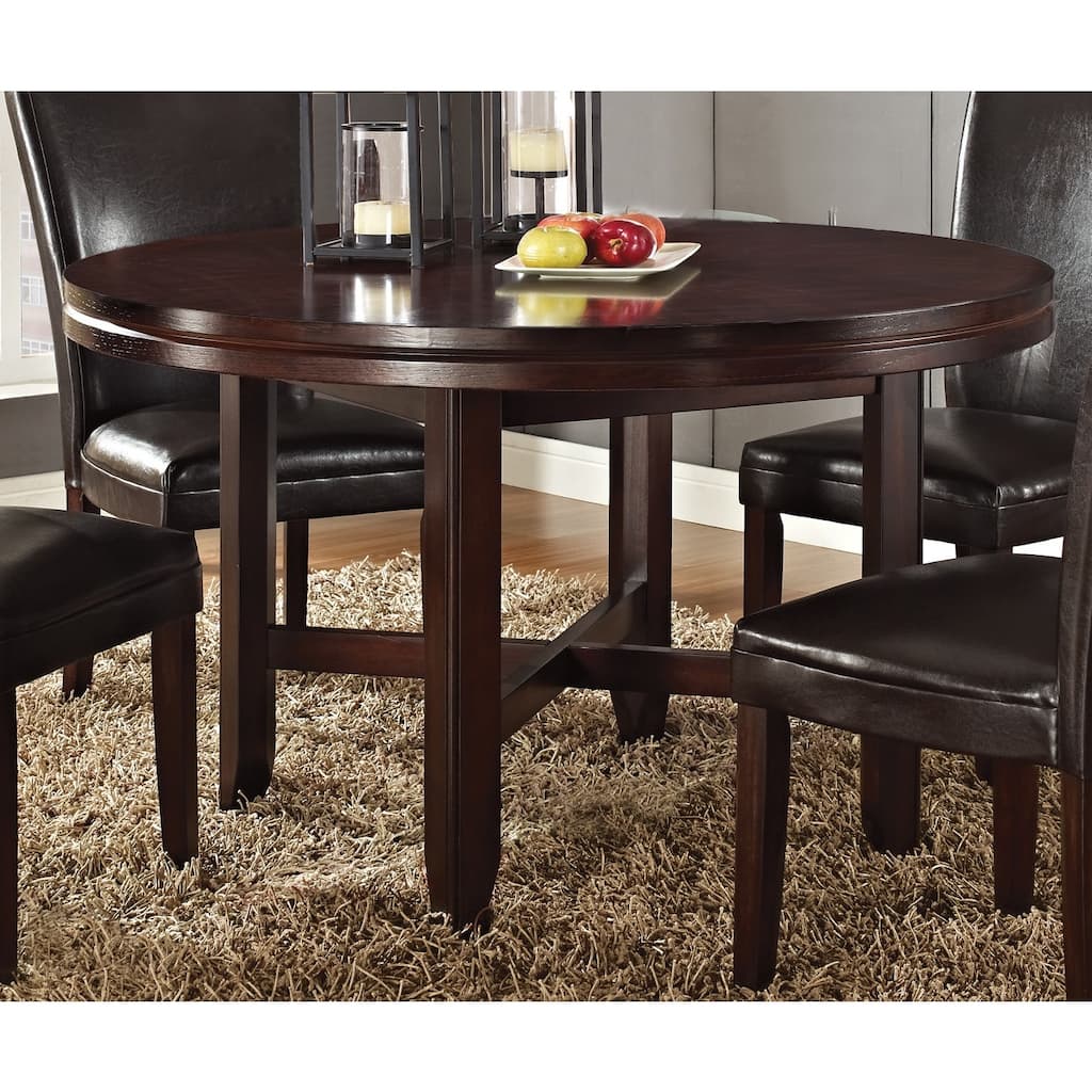 Greyson Living Hampton Dark Brown Cherry 52-inch Round Dining Table