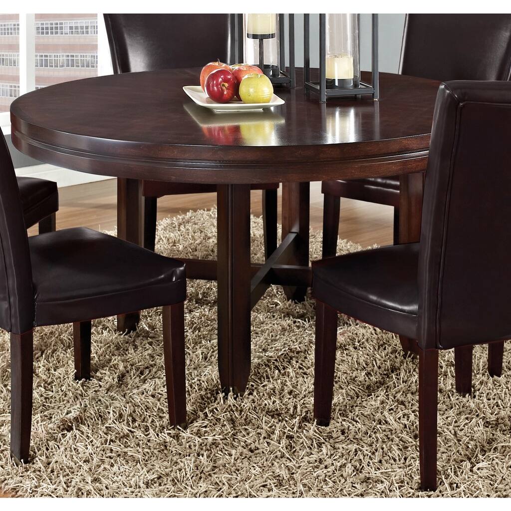 Greyson Living Hampton Dark Brown Cherry 62-inch Round Dining Table
