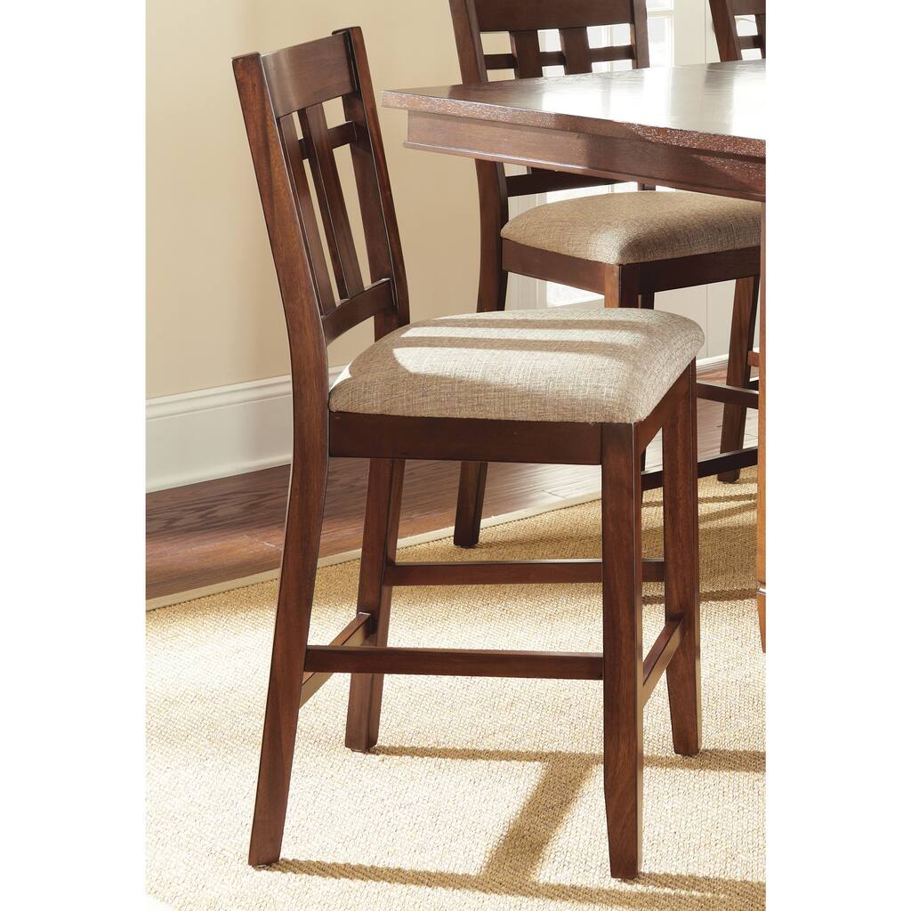 Greyson Living Blake Medium Oak and Beige Counter-height Dining Chair (Set of 2)