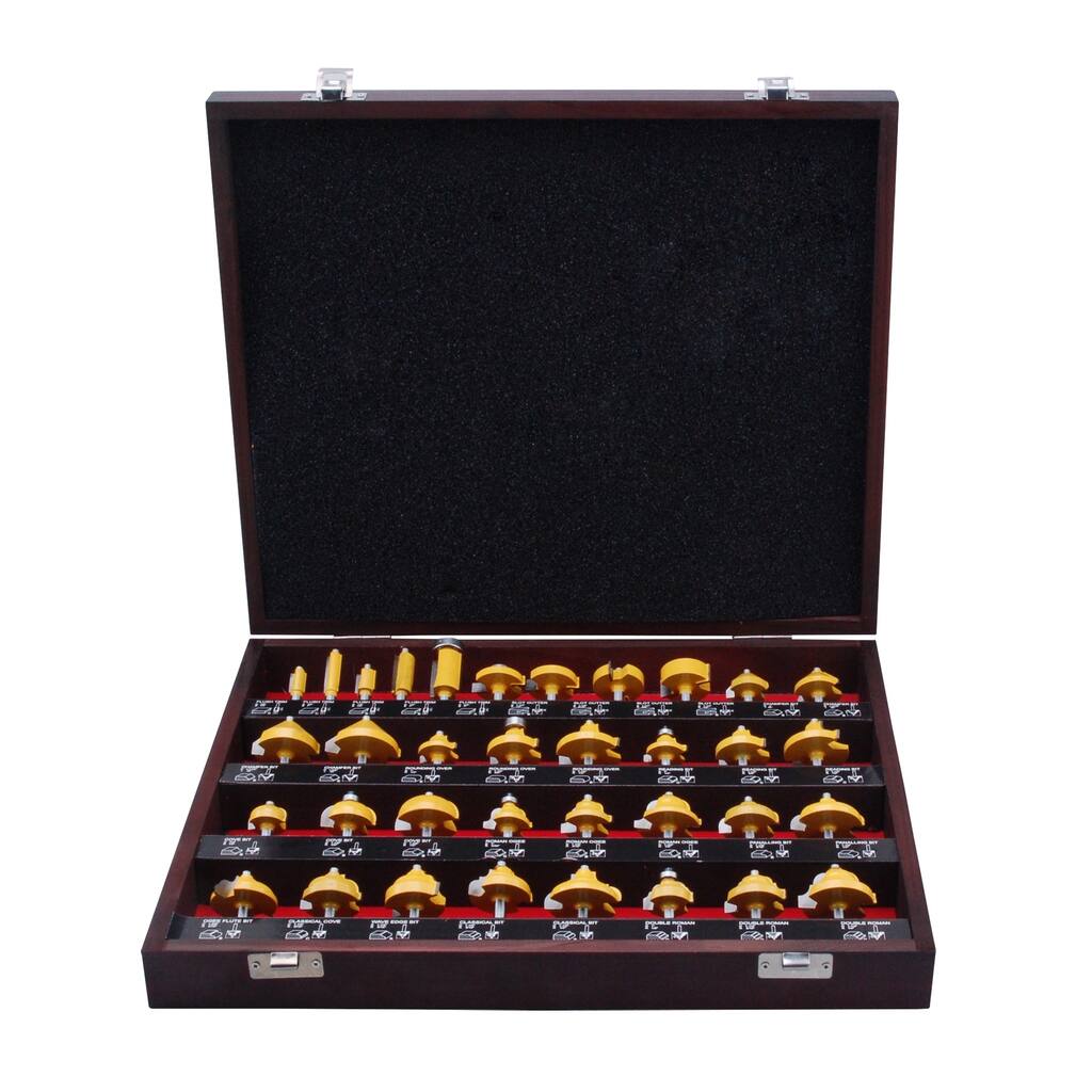 Professional Woodworker 35-piece Router Bit Set with 1/ 4-inch Shank