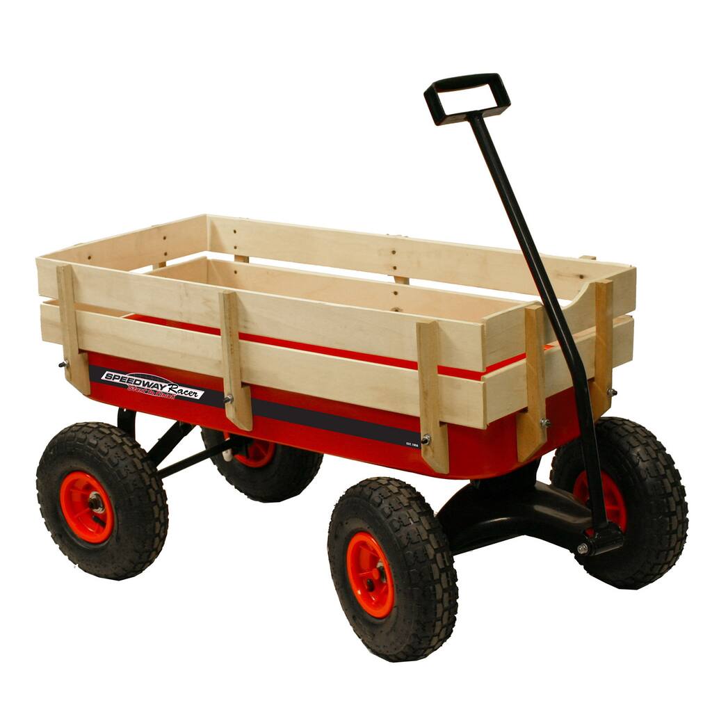 Speedway All-terrain Wood and Steel Racer Wagon